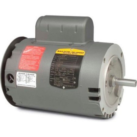 BALDOR-RELIANCE Baldor-Reliance Motor VL1306A, .75HP, 3450RPM, 1PH, 60HZ, 56C, 3424L, OPEN, F1 VL1306A